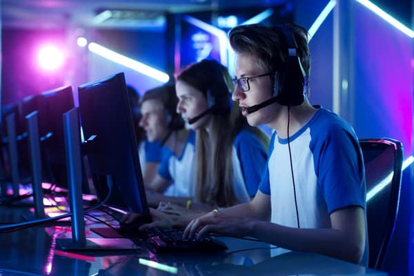 Esports participants in action